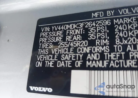 2015 Volvo Xc60 T5 Premier из США, поврежденный, VIN YV440MDK3F2642596